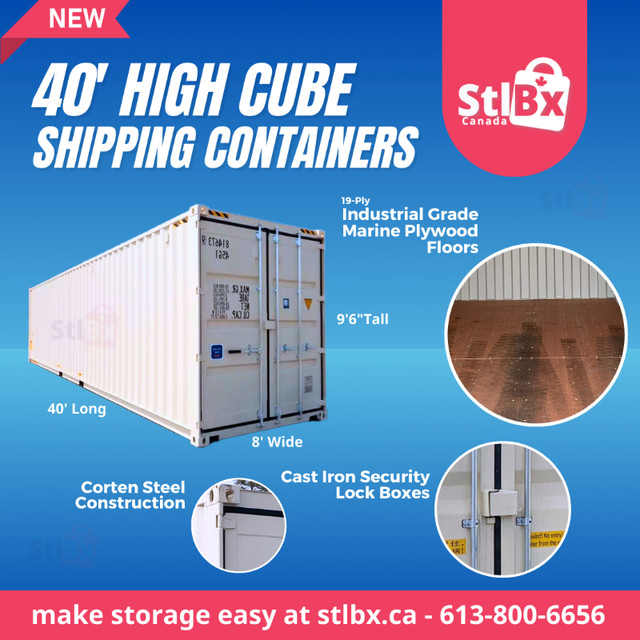 New 40' High Cube Shipping Container - Sale in Ottawa!!! in Storage Containers in Kingston