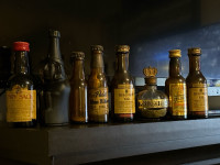 Miniature vintage liquor bottles 