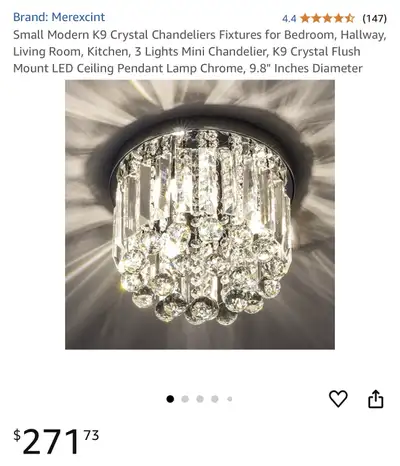 Small Modern K9 Crystal Chandeliers Fixtures, View more