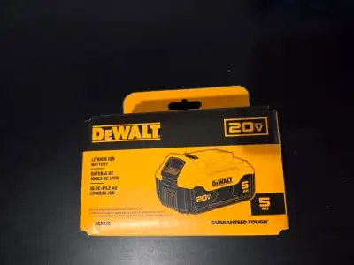 New Dewalt 20V Max Xr 5Ah Battery, View more