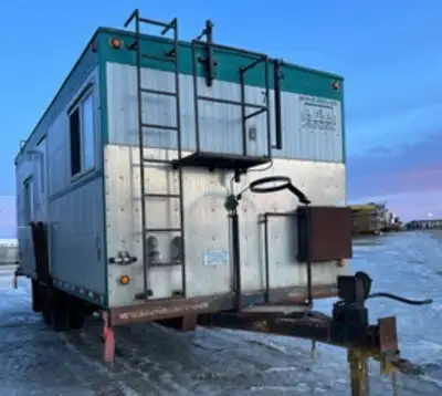 10x26ft wellsite trailer w kitchen, bedroom, bathroom, water tank, propane furnace, AC, laundry, $21...