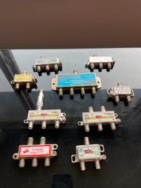 9 Coaxial Cable Splitter 2, 3 or 4 Way, $5 Each or $35 for all