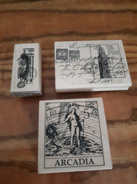 Lot of 3 2002 Nick Bantock rubber stamps