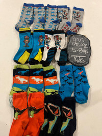 Lot of boys socks 24 pairs fits ages 5-8 years old 
