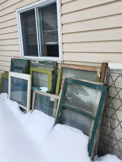 greenhouse (vintage) windows and glass, View more