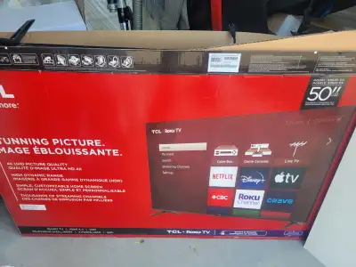 50 Inch Flat screen TV in the box