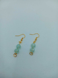 Translucent bead earrings