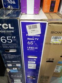 ON SALE NEW 55" & 65" HISENSE ROKU SMART LED TV $349.97& $459.97