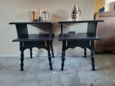 2 beautiful end tables could go anywhere in a house! 90.00 each or both for $150.00