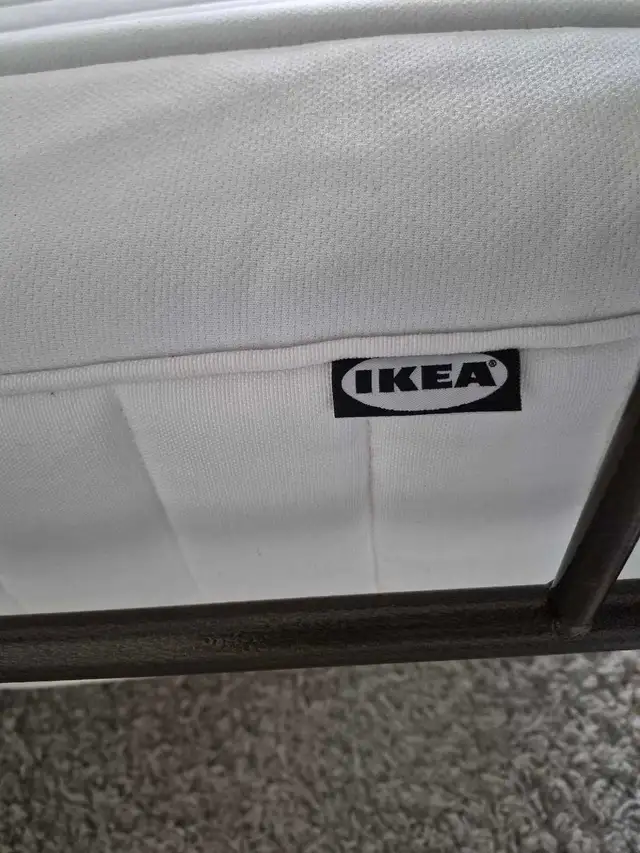 FREE DELIVERY Queen Size Metal Bedframe & Ikea Valevag Mattress in Beds & Mattresses in Vancouver - Image 9