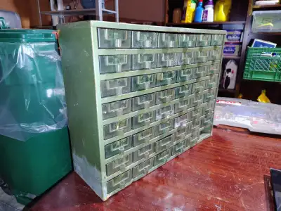 Vintage Mid Century Industrial Screw Organizer , View more