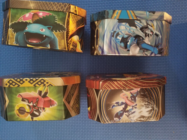 Pokemon 4 tin boxes collection box toy blastoise in Toys & Games in City of Toronto - Image 2