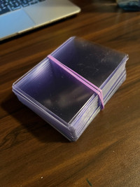 Stack of Plastic Card Holders