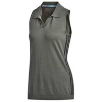 Adidas Womens M Golf Sleeveless Polo Shirt Top Knit