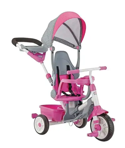 Little Tikes Toddler 4-in-1 Stroll and Tricycle, Pink, View more