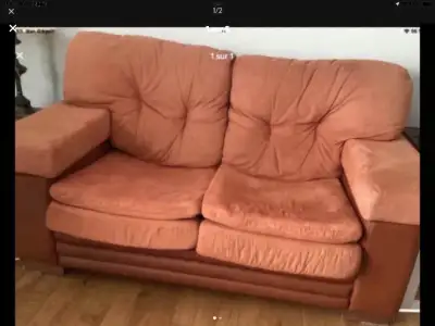 causeuse en simili Suède et cuir 60 pouces 85$, View more