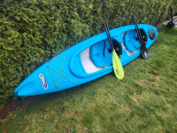 Pelican Double Kayak with paddles