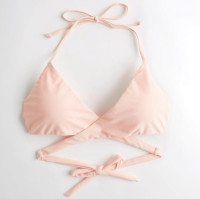 cute pink colour Hollister Wrap triangle bikini top size xl