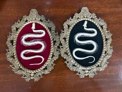 Gold Framed Snake Art, View more