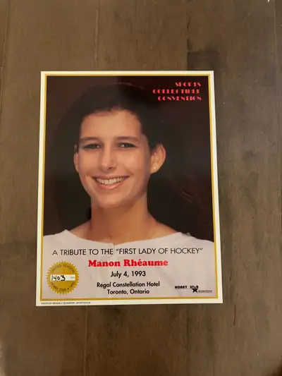 MANON RHEAUME 1993 8x10 Tribute to the first lady of hockey Tampa Bay Lightning Limited edition numb...