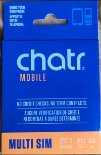 Carte SIM ChatR 3 format (Standard.Micro.Nano)