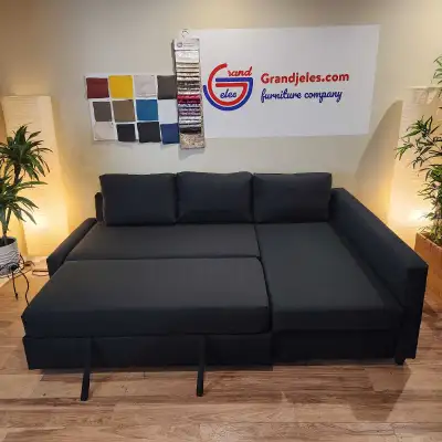 canapé-lit noir Sofa-bed IKEA + Livraison Gratuite , View more