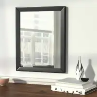 NEW  Rectangular Wall Mirror 16" x 20" - Standard Trim, Black