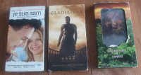 Lot de 3 VHS - Le monde perdu - Je suis Sam - Gladiateur