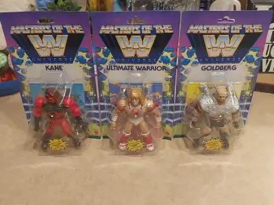 He-Man/WWE crossover figurines, new/sealed, $15ea 2/$25, View more