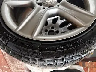 WANT IT GONE - SET OF 4 MERCEDES OEM RIMS IN GOOD CONDITION AND 4 WINTER TIRES - MICHELIN X-ICE. 2 T...