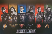 Framed Justice League and other posters- Brand new and on sale