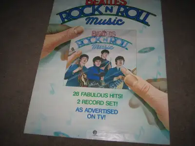 The Beatles - "ROCK & ROLL MUSIC" - UK In Store Promo Poster, size 18" x 24". Perfect for framing. I...