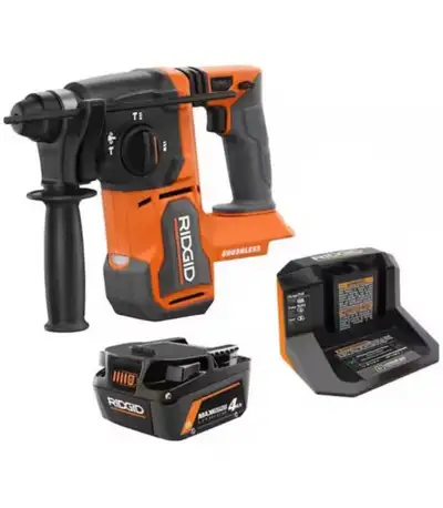 RIDGID 18V Brushless 1” SDS-Plus Rotary Hammer KitModel # R86712, View more