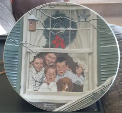 Norman Rockwell Christmas Plate, View more