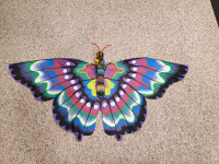 Fabric and Bamboo Butterfly Wall Art