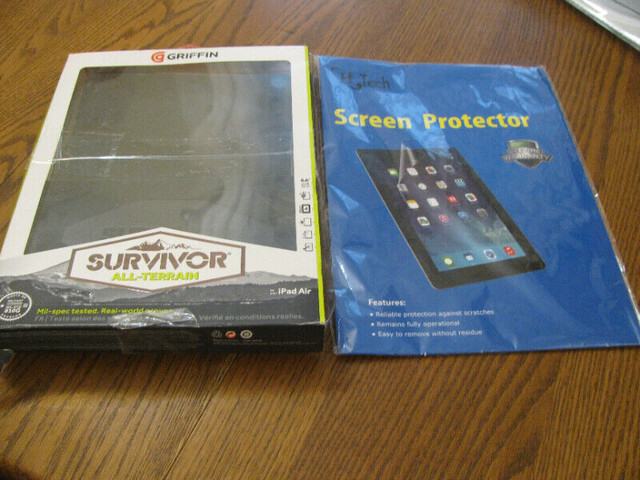 GRIFFIN SURVIVOR iPAD CASE  /  H TECH SCREEN PROTECTOR in General Electronics in Norfolk County