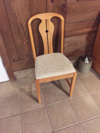 Vintage IKEA Medelpad Upholstered Solid Oak Chair