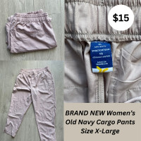 Brand New - Women's Old Navy Pink Cargo Pants - X-Large