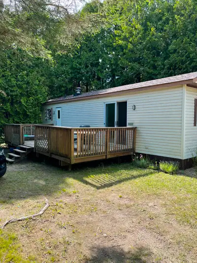 Mobile home used as a cottage at Fiddlehead Resort. Arrangements must be made with the resort to kee...