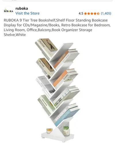 RUBOKA 9 Tier Tree Bookshelf, View more