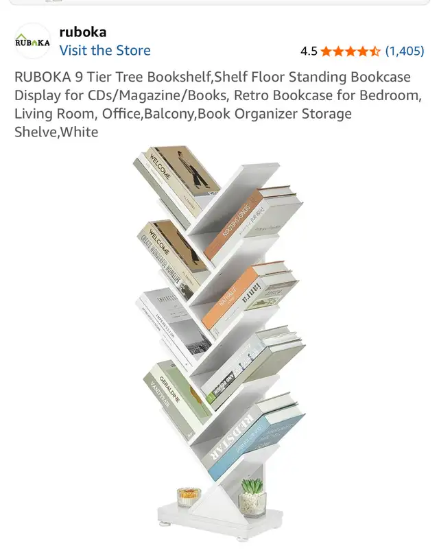 RUBOKA 9 Tier Tree Bookshelf in Bookcases & Shelving Units in Hamilton - Image 2