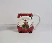 Vintage Ceramic Santa Claus Holding A Bear Mug