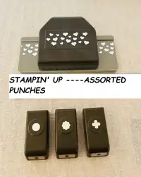 STAMPIN UP PAPER PUNCHES ASSORTED SHAPES-USED