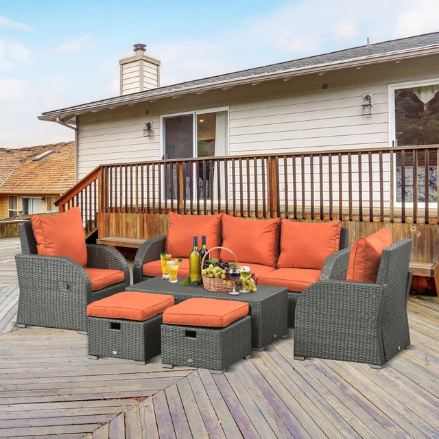 Last 3 recliner patio sets in grey, orange and blue in Patio & Garden Furniture in Markham / York Region