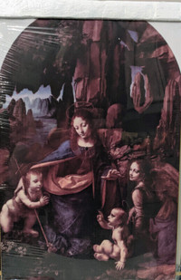 Madonna of the Rocks by Leonardo da Vinci Wall Art Board