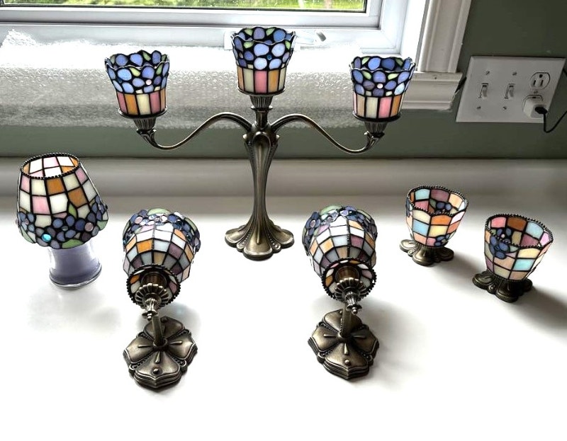 Ensembles de Lampes Chandeliers et Plateaux de Qualite PartyLite