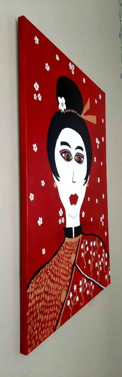 Madame Geisha-Artist painting,24"x18" Newly painted.63347537790465122