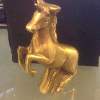 Vintage BRASS Horse Statue Made in Korea