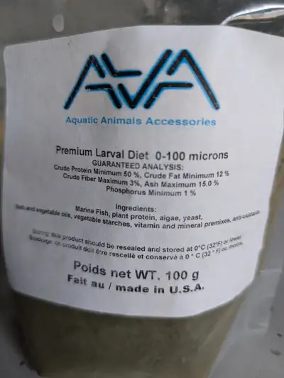 AAA Premium Larval Diet 0-100 microns, View more