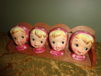PINK MISS CUTIE PIE SPICE SHAKERS 1950S NAPCO